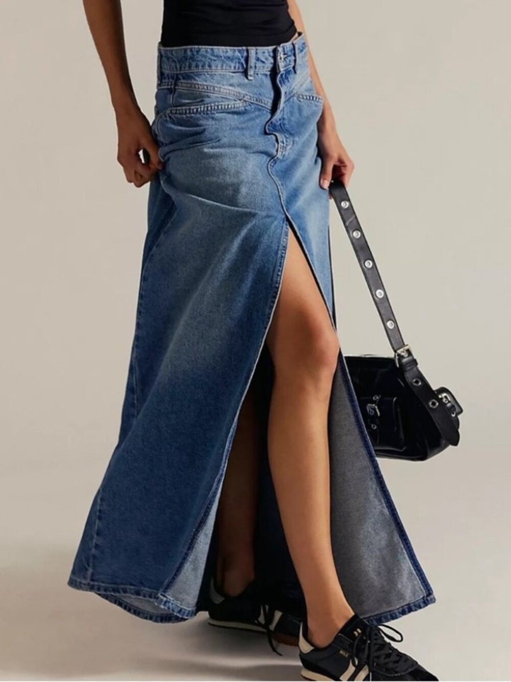 Free People We The Free Come As You Are Denim Maxi Skirt : 8